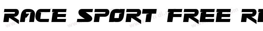 Race Sport Free Regu字体转换